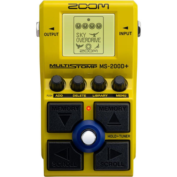 Zoom MS-200D+ MultiStomp Guitar Effects Pedal with 200 Drives & Distortions, Effect Chaining, Single Stompbox, Tuner, Battery Powered, Featuring Overdrives, Boosts, Fuzz, and More