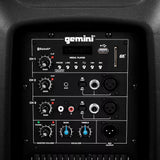 Gemini Sound AS-2112BT Active 12 Inch Woofer 1500W Watt DJ Monitor Powered Amplified PA Speakers System with Bluetooth, Wireless Stereo Pairing, Onboard 2 Channel Mixer, Handles, Portable Fly Points