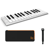 CME Xkey 25 USB MIDI Controller - Silver with CME Supernova Xkey Carrying Case & 10-Pack Straps Bundle