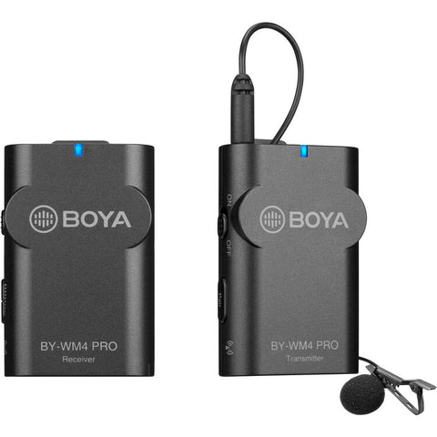 BOYA BY-WM4 PRO Digital Camera-Mount Wireless Omni Lavalier Microphone System (2.4 GHz)