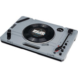 Reloop SPiN Portable Turntable System with Scratch Vinyl with Polsen HPC-A30 Studio Headphones & Male Audio Cable (6') Bundle