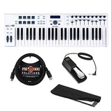 Arturia KeyLab Essential 49 Universal MIDI Controller and Software with 6ft MIDI Cable, Sustain Pedal & Keyboard Dust Cover (Small) Bundle
