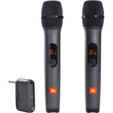 JBL Wireless Two Microphone System with Dual-Channel Receiver (2-Pack) Bundle with 2x Auray MS-5230F Tripod Mic Stand