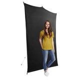 Savage 5x7' Black Background Backdrop Travel Kit, with Aluminum Stand & Carry Bag