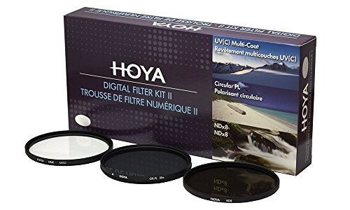 Hoya 62mm (HMC UV / Circular Polarizer / ND8) 3 Digital Filter Set with Pouch