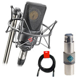 Neumann TLM 103 Large-Diaphragm Condenser Microphone (Mono Set, Black) Bundle with Triton Audio FetHead Phantom In-Line Microphone Preamp and XLR Cable