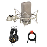 Neumann TLM 103 Condenser Microphone Mono Set (Nickel) with AKG K 240 Studio Pro Headphones & XLR Cable Bundle