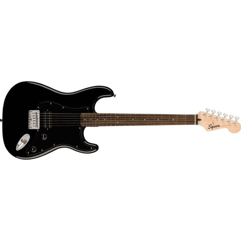 Squire Sonic Stratocaster HT H Electric Guitar, Black, Laurel Fingerboard, Black Pickguard