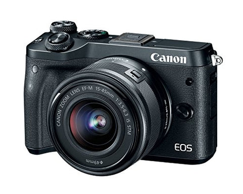 Canon EOS M6 Mirrorless Digital Camera with 15-45mm Lens (Black)