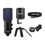 Rode NT-USB+ USB Condenser Microphone Bundle with RODE PSA1 Studio Boom Arm and Polsen HPC-A30-MK2 Studio Monitor Headphones