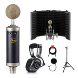 Blue Baby Bottle SL Studio Condenser Microphone with Blue Mix-Fi Headphones, RF-5P-B Reflection Filter, Mic Stand, Pop Filter & XLR Cable Bundle