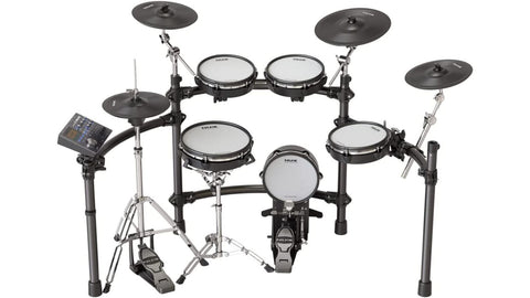 NUX DM-8 Digital Drum Kit, Authentic Acoustic-like Feel, Realistic Expressive Playing, Robust Rack System