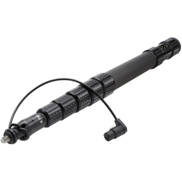 K-Tek KP6CCR 6' KlassicPro Graphite 6-Section Boompole with Internal XLR Coiled Cable, Side Exit