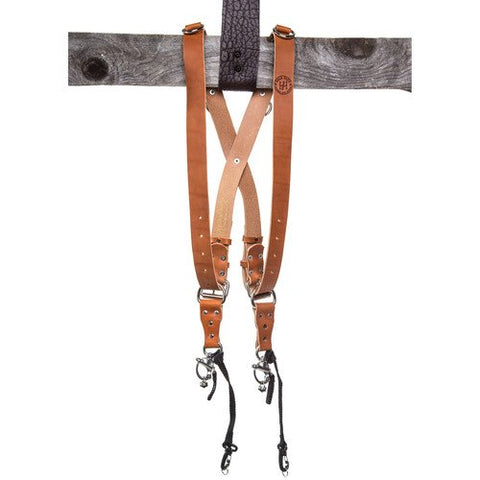 HoldFast Gear Money Maker Two-Camera Harness (English Bridle, Tan, Regular)