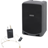 Samson Expedition XP106wDE Portable PA System with Wireless Headset & Bluetooth Bundle with Samson LS40 Lightweight Speaker Stand