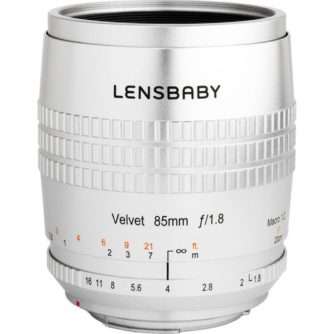 Lensbaby Velvet 85mm f/1.8 Lens for Sony E (Silver)