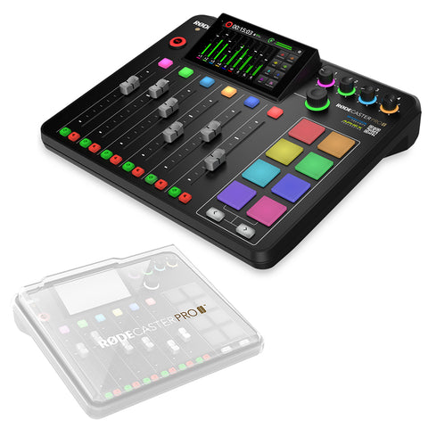 RØDECaster Pro II Integrated Audio Production Studio Bundle with RODECover II Polycarbonate Cover