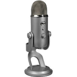 Blue Yeti USB Microphone (Silver) with AKG K 240 Studio Professional Stereo Headphones & Pop Filter Bundle