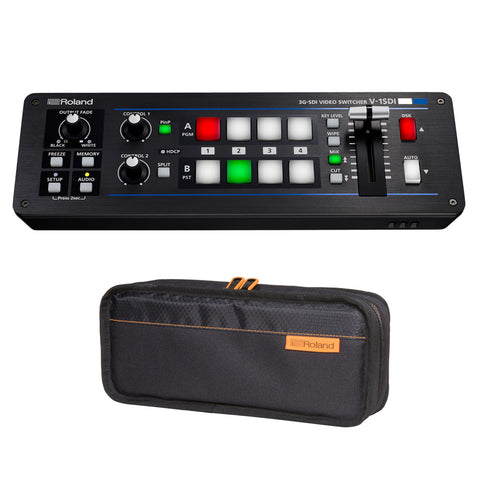 Roland V-1SDI 4-Channel HD Video Switcher with Roland CB-BV1 Carry Bag for V-1SDI Video Switcher Bundle