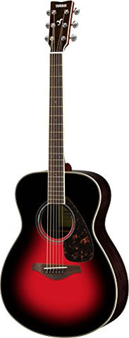 Yamaha FS830 Small Body Solid Top Acoustic Guitar, Dusk Sun Red