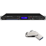 Tascam CD-400U CD/SD/USB Player with Bluetooth and AM/FM Tuner Bundle with SanDisk 1TB Ultra Dual Drive Luxe USB 3.1 Flash Drive (USB Type-C / Type-A)