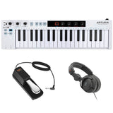 Arturia KeyStep 37 MIDI Keyboard Controller and Sequencer Bundle with Sustain Pedal & Headphones