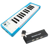 Arturia MicroLab Compact USB-MIDI Controller (Blue) with IOGEAR 4-Port USB 2.0 Hub Bundle