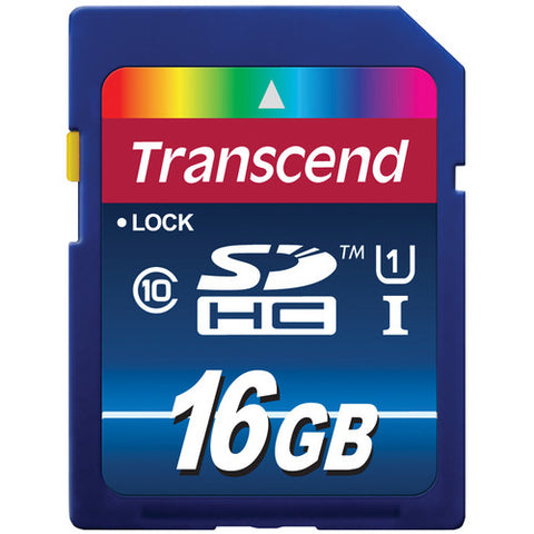 Transcend 16GB SDHC Memory Card Premium Class 10 UHS-I