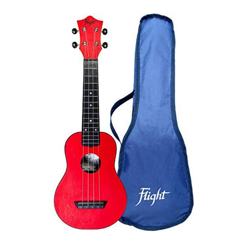 Flight, 4-String Travel Series Soprano Ukulele, Red (TUS-35RD)