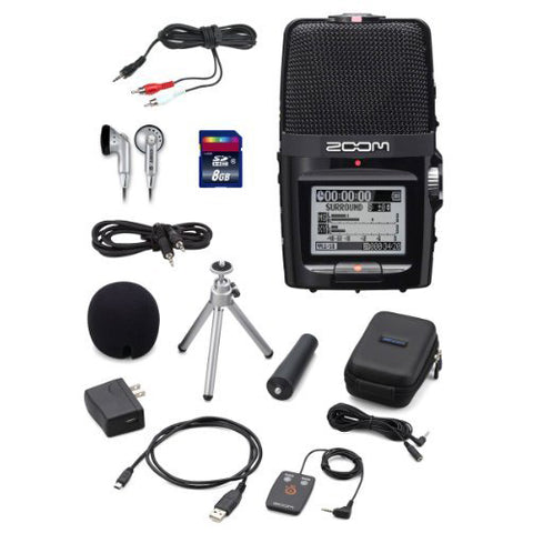 Zoom H2n Handy Handheld Digital Multitrack Recorder Bundle ZOH2NKIT