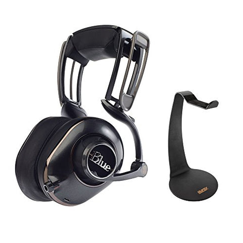 Blue Mix-Fi Powered High-Fidelity Headphones with Built-In Amplifier & HPDS-B Headphone Stand Kit