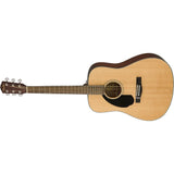 Fender CD-60S Dreadnought Acoustic Guitar, Walnut Fingerboard, Natural, Left-Hand