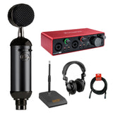 Blue Blackout Spark SL XLR Condenser Microphone with Focusrite Scarlett 2i2 2x2 USB Audio Inteface (3rd gen), Headphone, Mic stand & XLR Cable Bundle