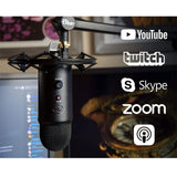 Blue Yeticaster Pro Broadcast Plus Pack Bundle with Presonus StudioOne 5 Artist DAW, iZotope RX Elements Plug-in and Groover 3 Tutorials 3-Month Subscription, Polsen Headphone & Pop Filter