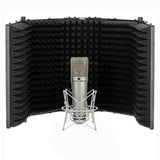 Neumann U 87 Ai Condenser Microphone (Studio Set, Nickel) with RF-5P-B Reflection Filter & Reflection Filter Mic Stand Bundle