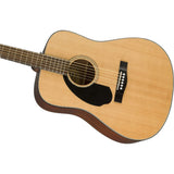 Fender CD-60S Dreadnought Acoustic Guitar, Walnut Fingerboard, Natural, Left-Hand