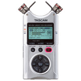 Tascam DR-40X 4-Track Portable Audio Recorder with Adjustable Stereo Microphone (Silver)