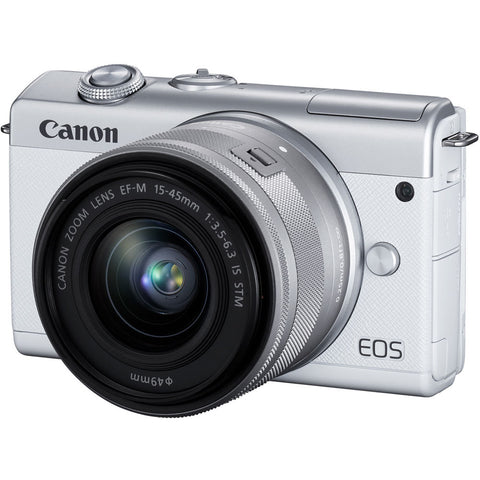 Canon EOS M200 EF-M 15-45mm is STM Kit (White)