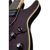 Schecter Omen Extreme-FR Electric Guitar, Black Cherry Bundle with Ultimate Support Pro Guitar Stand, Guitar Strap and Classic Guitar Pick (10-Pack)