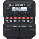 Zoom G1 Four Guitar Effects Processor with Polsen HPC-A30 Monitor Headphones, 9V Power Adapter & 10ft Instrument Cable Bundle