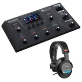 Zoom B6 Bass Multi-Effects Processor with 2-in/2-out USB Audio Interface for Electric Bass Bundle with MDR-7506 Headphones