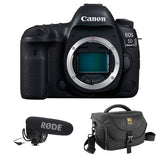 Canon EOS 5D Mark IV DSLR Camera (Body Only) with Rode VideoMic Pro Microphone and Journey 34 DSLR Shoulder Bag