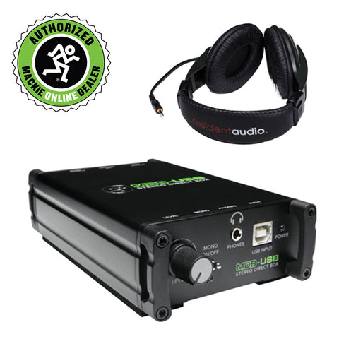 Mackie MDB-USB Stereo DAC Direct Box with R100 Stereo Headphones (Black)