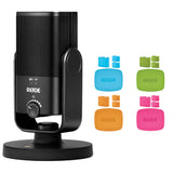 Rode NT-USB Mini USB Microphone Bundle with Rode COLORS Color-Coded Caps (Set of 4)