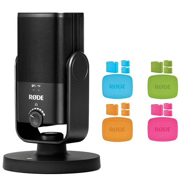 Rode Mic Handle Color Rode NT-USB Mini USB Microphone Bundle with Rode COLORS Color-Coded Ca ...
