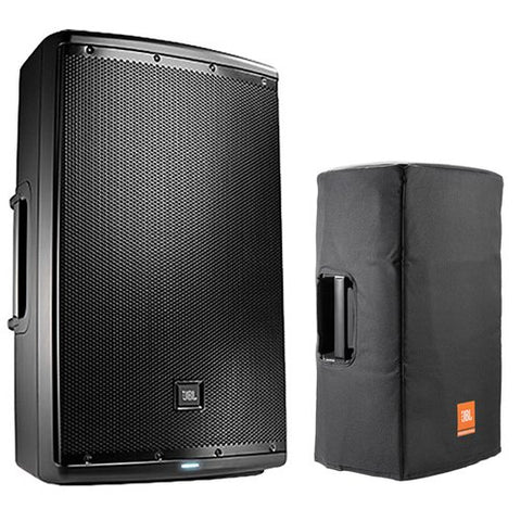 JBL EON615 1000W 15" 2-Way Powered Speaker System With Bluetooth Control with JBL BAGS EON615-CVR Cover for EON615 (Black)