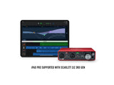 Focusrite Scarlett 2i2 USB Audio Interface (3rd Gen) with Mic Stand, Pop Filter & XLR-XLR Cable Bundle