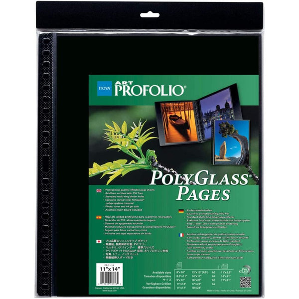 Itoya ProFolio PolyGlass Pages (Portrait, 16 x 20", 10 Pages)