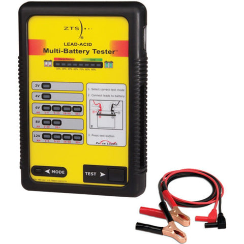 The ZTS Lead Acid Multi-Battery Tester w/Plier Lead - MBT-LA2/PL