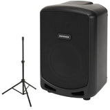 Samson Expedition Escape+ 6" 2-Way 50W Portable PA System Bundle with Samson LS40 Lightweight Speaker Stand